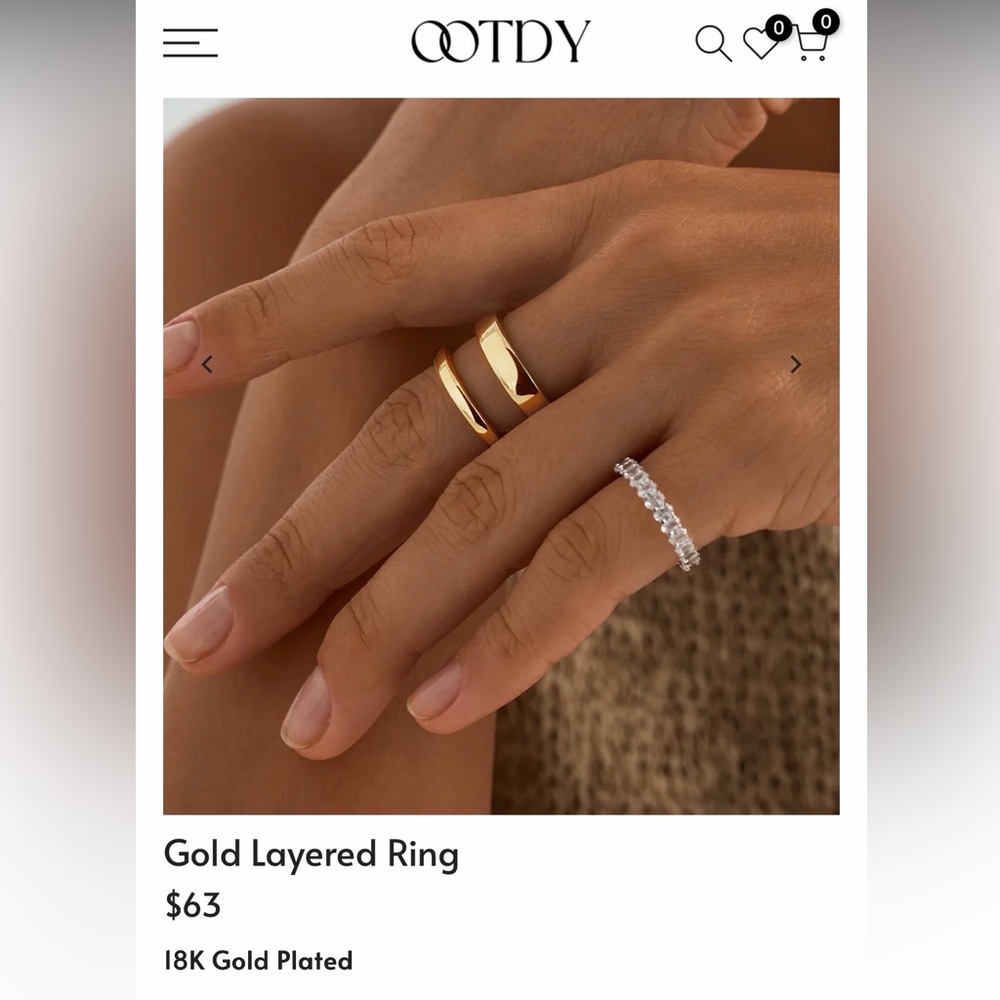 OOTDY Gold Plated Ring